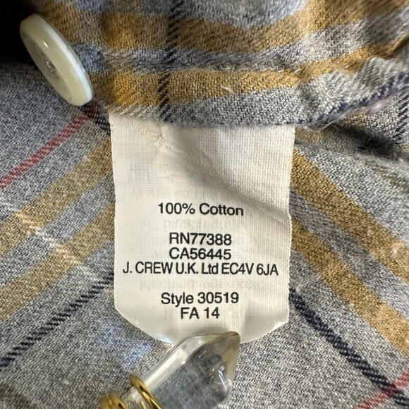 J.Crew Plaid Flannel Shirt Large - Picture 13 of 14